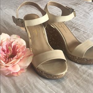 Women’s Jessica Simpson Cream Wedges